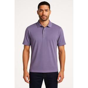 Jos A Bank Purple Short Sleeve Collared‎ Button Placket Polo Shirt XL
